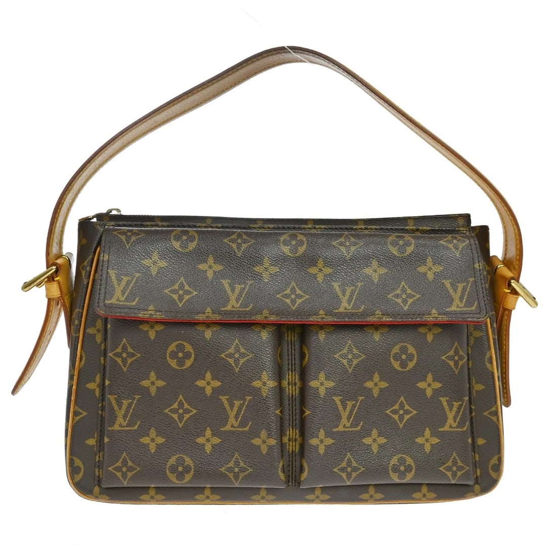 LOUIS VUITTON MONOGRAM VIVA CITE GM HANDBAG: Louis Vuitton Monogram Viva Cite GM Handbag Brand: Louis Vuitton Type/Style: Handbag Material: Monogram Canvas, Leather Color: Brown Size: W 12.6 x H 8.7 x D 3.9 " Accessories: None Access