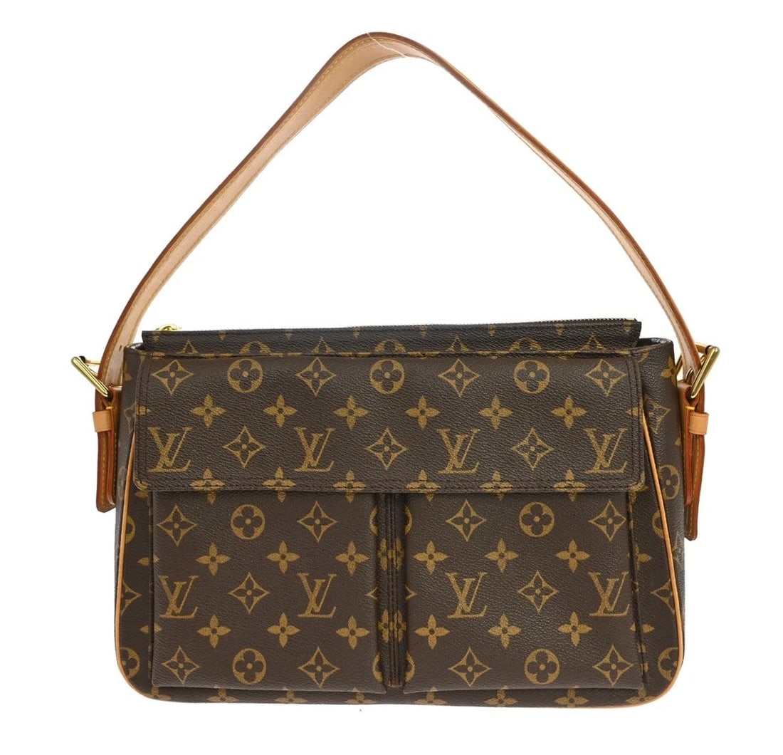 LOUIS VUITTON MONOGRAM VIVA CITE GM HANDBAG: Louis Vuitton Monogram Viva Cite GM Handbag Brand: Louis Vuitton Type/Style: Handbag Material: Monogram Canvas, Leather Color: Brown Size: W 12.6 x H 8.7 x D 3.9 " Accessories: None Access