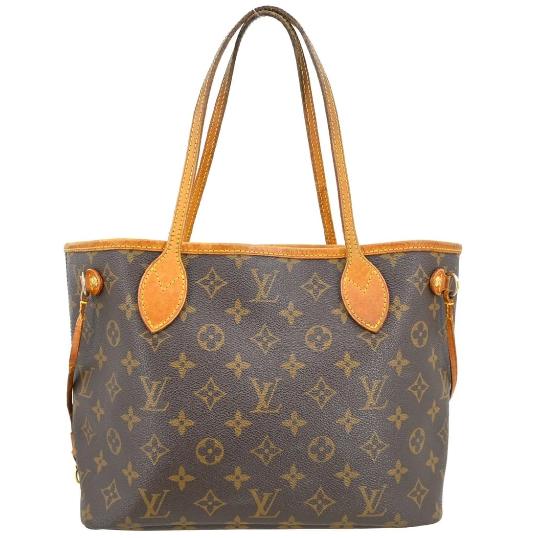LOUIS VUITTON MONOGRAM TOTE HANDBAG: LOUIS VUITTON MONOGRAM TOTE HANDBAG Brand: Louis Vuitton Type/Style: Tote Material: Monogram Canvas, Leather Color: Brown Size: W 11.4 x H 8.5 x D 5.1 " Accessories: None Accessories Notic