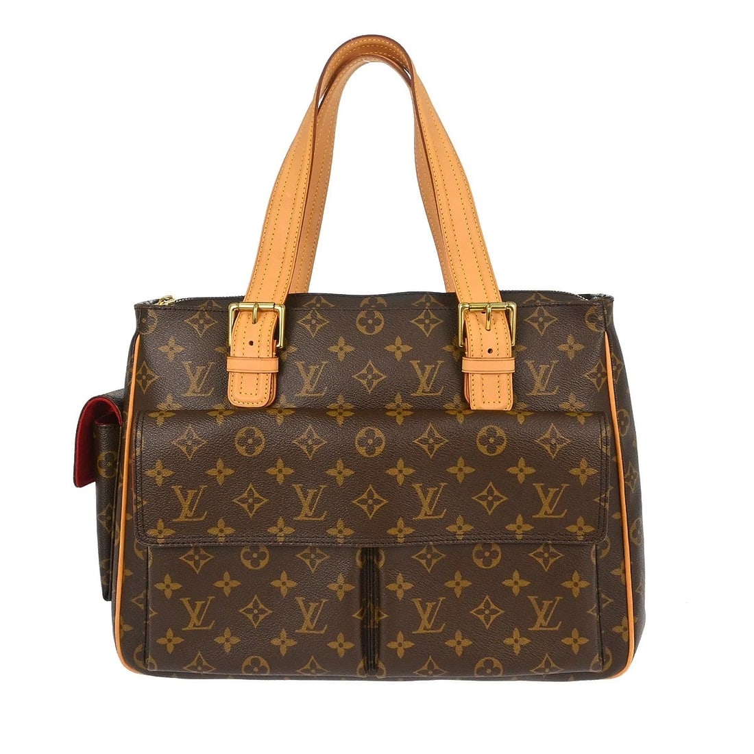 LOUIS VUITTON MONOGRAM MULTIPLI CITE HANDBAG: LOUIS VUITTON MONOGRAM MULTIPLI CITE HANDBAG Brand: Louis Vuitton Type/Style: Handbag Material: Monogram Canvas, Leather Color: Brown Size: W 14.2 x H 10.2 x D 4.7 " Accessories: None Acce