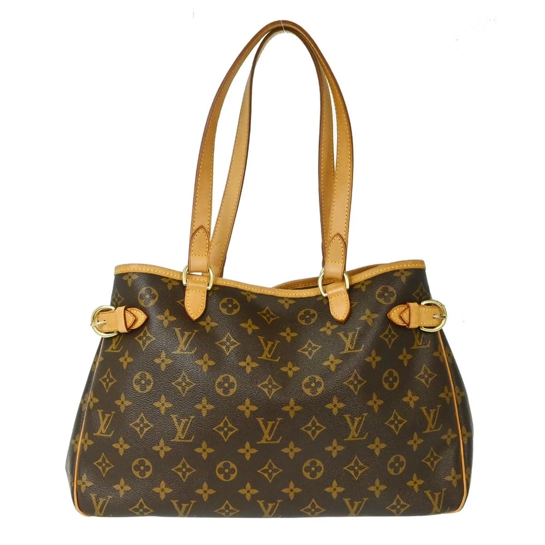 LOUIS VUITTON BATIGNOLLES HORIZONTAL BAG: LOUIS VUITTON BATIGNOLLES HORIZONTAL BAG Brand: Louis Vuitton Type/Style: Tote Material: Monogram Canvas, Leather Color: Brown Size: W 14.6 x H 9.8 x D 5.1 " Accessories: None Accessories