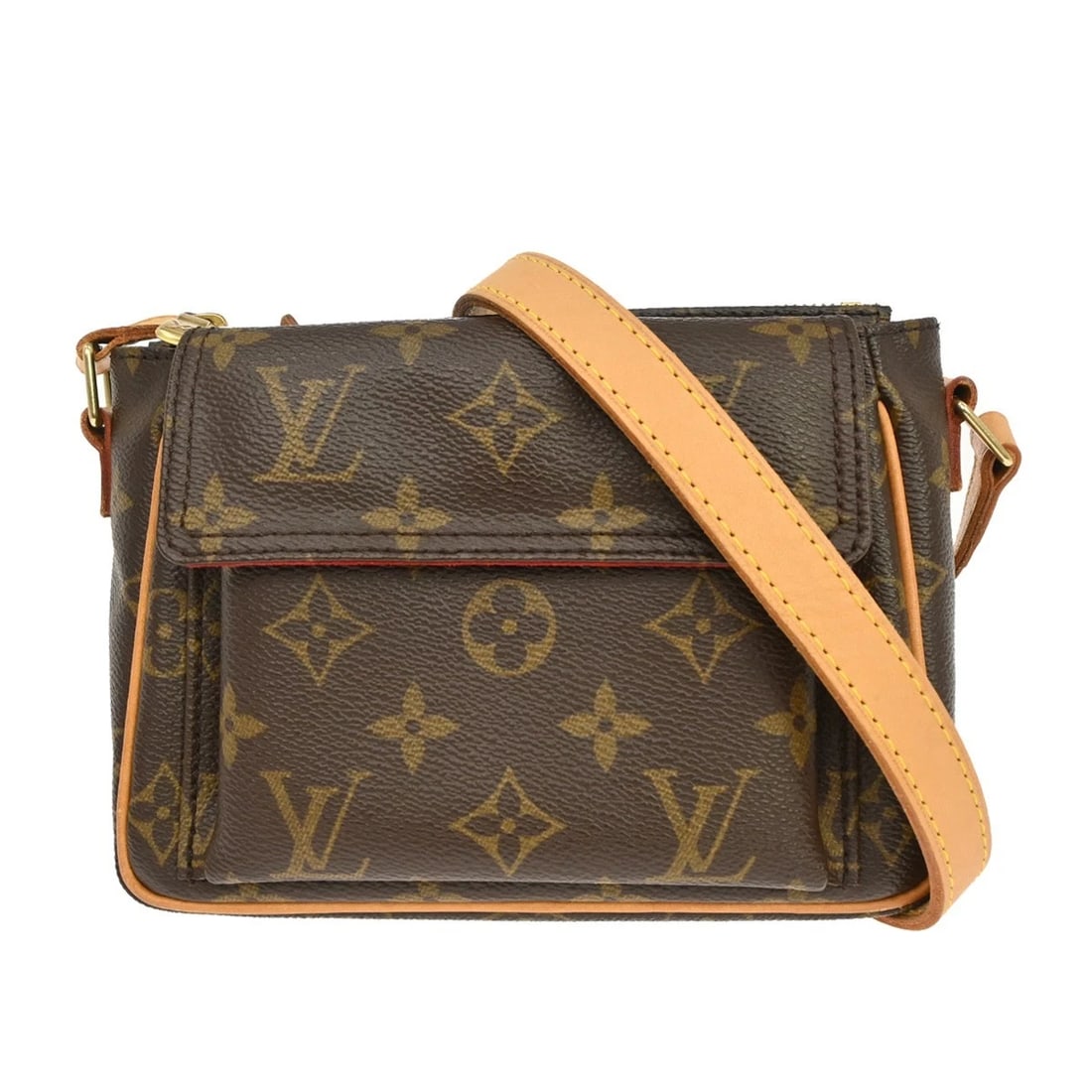LOUIS VUITTON MONOGRAM CROSSBODY BAG: LOUIS VUITTON MONOGRAM CROSSBODY BAG Brand: Louis Vuitton Type/Style: Crossbody Material: Monogram Canvas, Leather Color: Brown Size: W 7.1 x H 5.1 x D 3.5 " Accessories: None Accessories