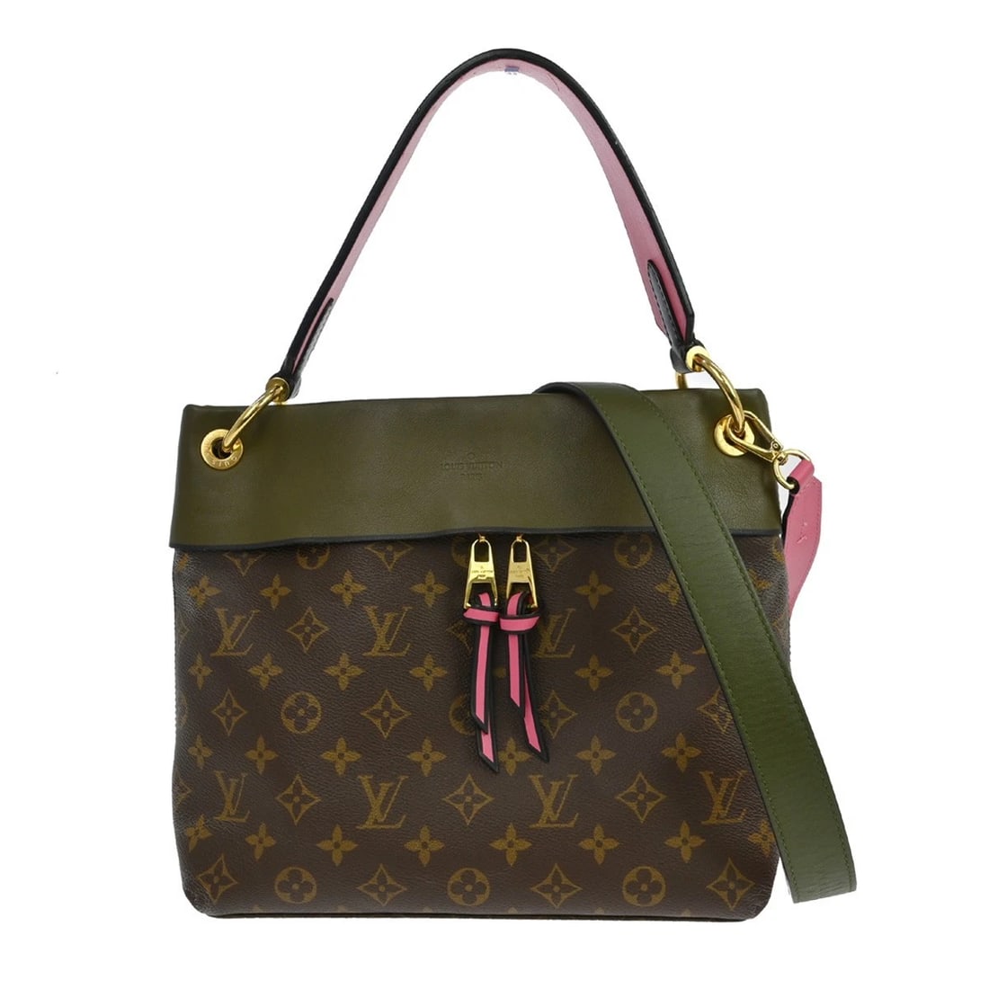 LOUIS VUITTON TUILERIES BESAS 2WAY HAND BAG: LOUIS VUITTON Tuileries Besas 2Way Hand Bag Brand: Louis Vuitton Type/Style: Hand bag Material: Monogram Canvas, Leather Color: Brown Size: W 10.6 x H 9.8 x D 4.3 " Accessories: None Acces