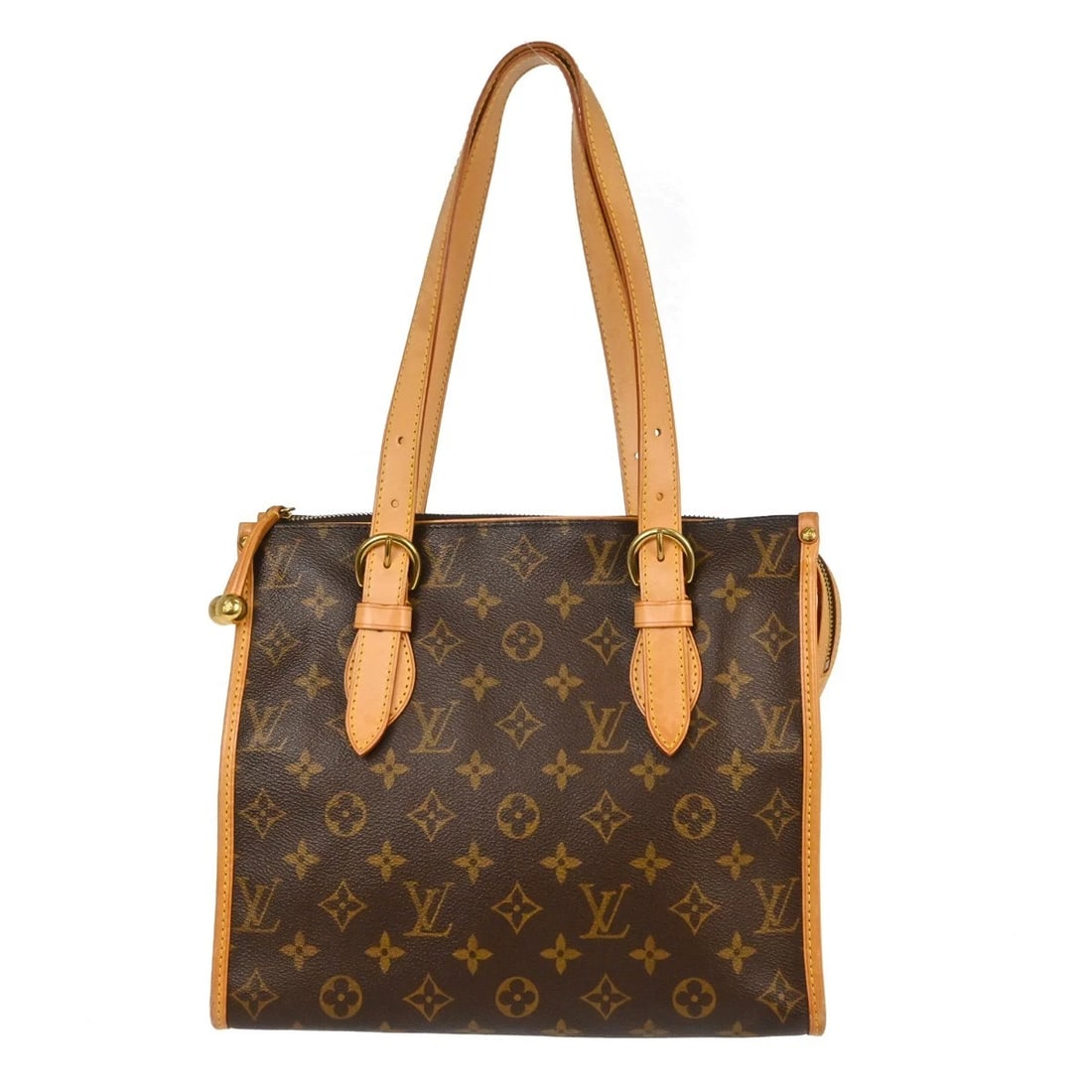 LOUIS VUITTON POPINCOURT HAUT TOTE HANDBAG: LOUIS VUITTON POPINCOURT HAUT TOTE HANDBAG Brand: Louis Vuitton Type/Style: Tote Material: Monogram Canvas, Leather Color: Brown Size: W 11.0 x H 9.4 x D 5.1 " Accessories: None Accessorie