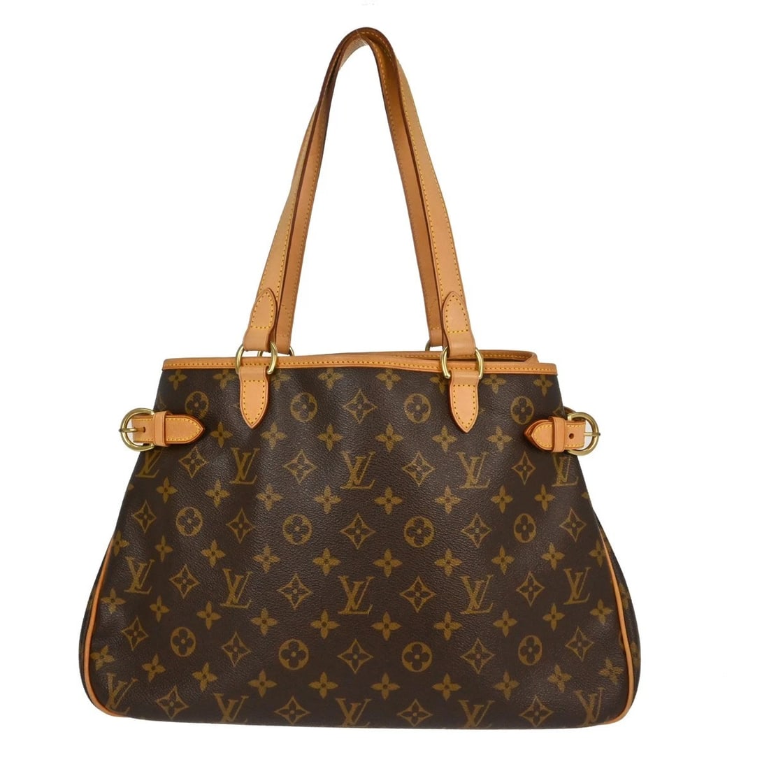 LOUIS VUITTON BATIGNOLLES HORIZONTAL BAG: LOUIS VUITTON BATIGNOLLES HORIZONTAL BAG Brand: Louis Vuitton Type/Style: Tote Material: Monogram Canvas, Leather Color: Brown Size: W 14.6 x H 9.8 x D 5.1 " Accessories: None Accessories