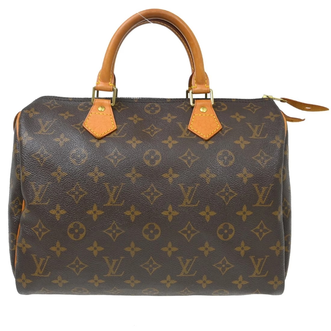 LOUIS VUITTON SPEEDY 30 HANDBAG: LOUIS VUITTON SPEEDY 30 HANDBAG Brand: Louis Vuitton Type/Style: Satchel/Top Handle Bag Material: Monogram Canvas, Leather Color: Brown Size: W 11.8 ? H 8.3 ? D 6.7 " Accessories: None Acc