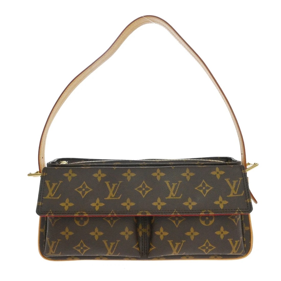 LOUIS VUITTON MONOGRAM VIVA CITE MM HANDBAG: LOUIS VUITTON MONOGRAM VIVA CITE MM HANDBAG Brand: Louis Vuitton Type/Style: Hand Bag Material: Monogram Canvas, Leather Color: Brown Size: W 11.6 x H 5.9 x D 3.5 " Accessories: None Acces