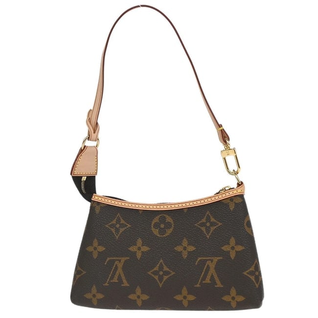 LOUIS VUITTON MONOGRAM MINI POCHETTE DELIGHTFUL HANDBAG: Louis Vuitton Monogram Mini Pochette Delightful Handbag Brand: Louis Vuitton Type/Style: Hand Bag Material: Monogram Canvas, Leather Color: Brown, Beige Size: W 6.3 x H 4.1 x D 1.2 " Accessories:
