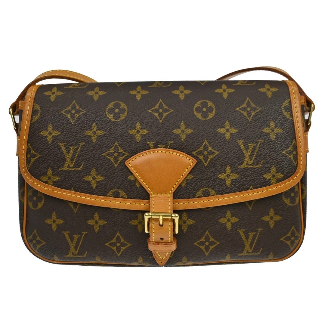 LOUIS VUITTON MONOGRAM SOLOGNE SHOULDER BAG: LOUIS VUITTON MONOGRAM SOLOGNE SHOULDER BAG Brand: Louis Vuitton Type/Style: Crossbody Material: Monogram Canvas, Leather Color: Brown Size: W 10.6 x H 7.3 x D 3.1 " Accessories: None Acce