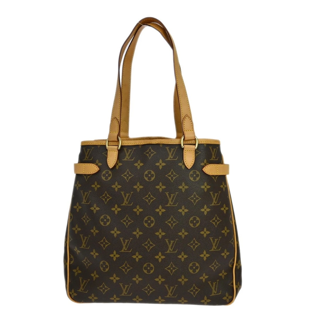 LOUIS VUITTON BATIGNOLLES VERTICAL TOTE HANDBAG: Louis Vuitton Batignolles Vertical Tote Handbag Brand: Louis Vuitton Type/Style: Tote Material: Monogram Canvas, Leather Color: Brown Size: W 12.2 x H 11.8 x D 5.1 " Accessories: None Acce