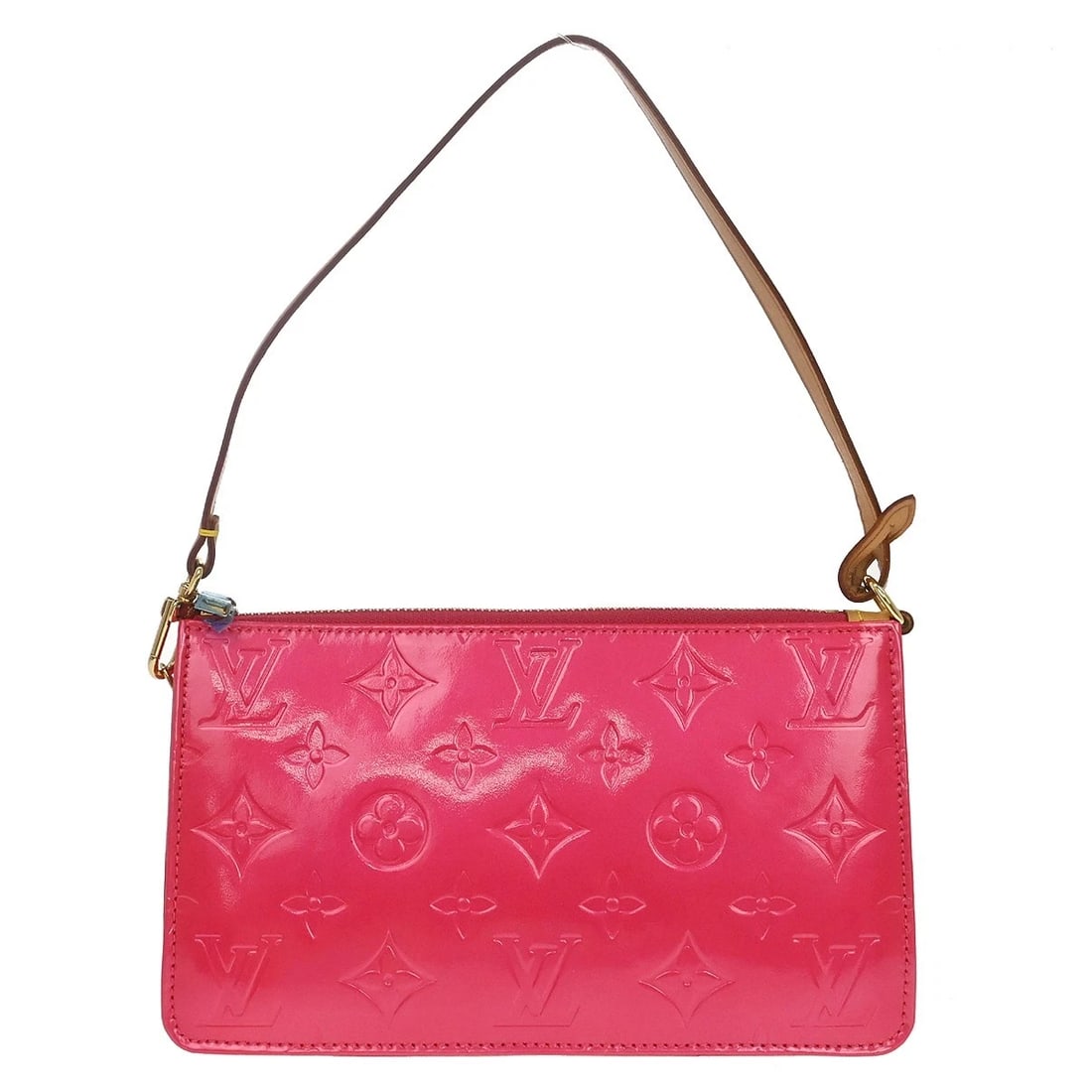 LOUIS VUITTON PINK MONOGRAM VERNIS LEXINGTON HANDBAG: Louis Vuitton Pink Monogram Vernis Lexington Handbag Brand: Louis Vuitton Type/Style: Hand Bag Material: Monogram Patent Leather, Leather Color: Fuchsia * Pink Size: W 7.9 x H 4.7 x D 1.6 " Access
