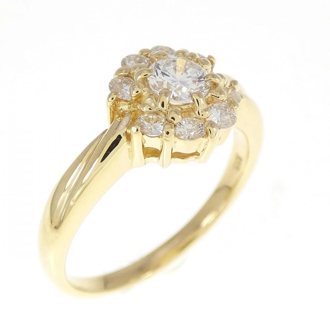 K18YG DIAMOND RING: K18YG Diamond Ring Brand: Unbranded Type/Style: Diamond Ring Material: K18YG, Color: Yellow Gold Size: US 6 Accessories: None Accessories Notice: When purchasing pre-owned goods, please refer to the