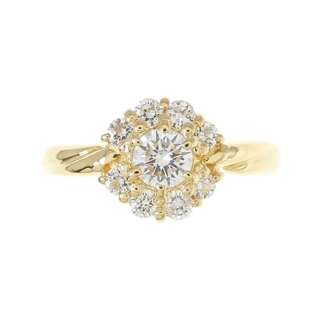 K18YG DIAMOND RING - 2