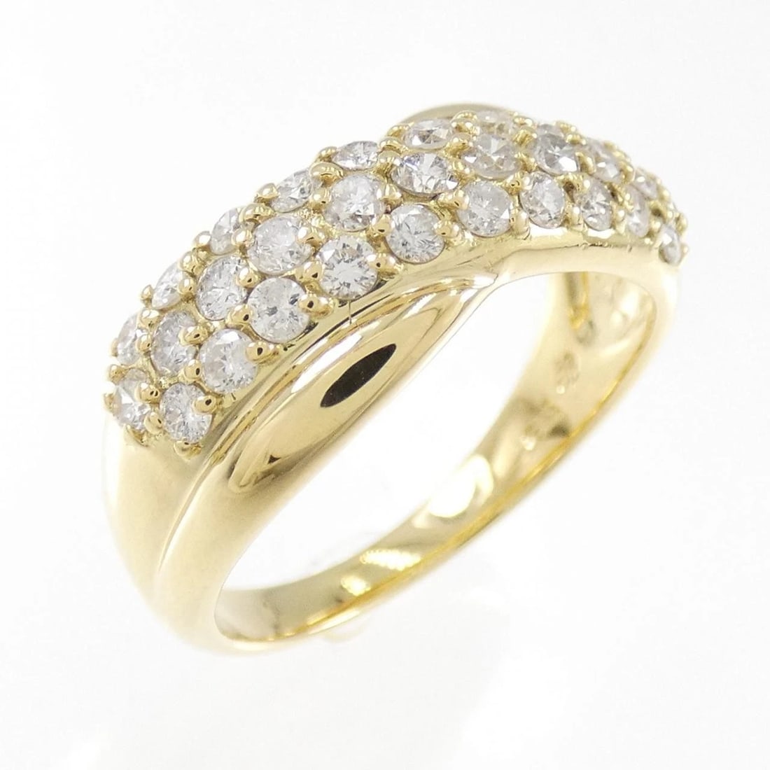 K18YG DIAMOND RING: K18YG Diamond Ring Brand: Unbranded Type/Style: Diamond ring Material: 18K Yellow Gold, Color: Yellow Gold Size: US 5 3/4 Accessories: None Accessories Notice: When purchasing pre-owned goods, please
