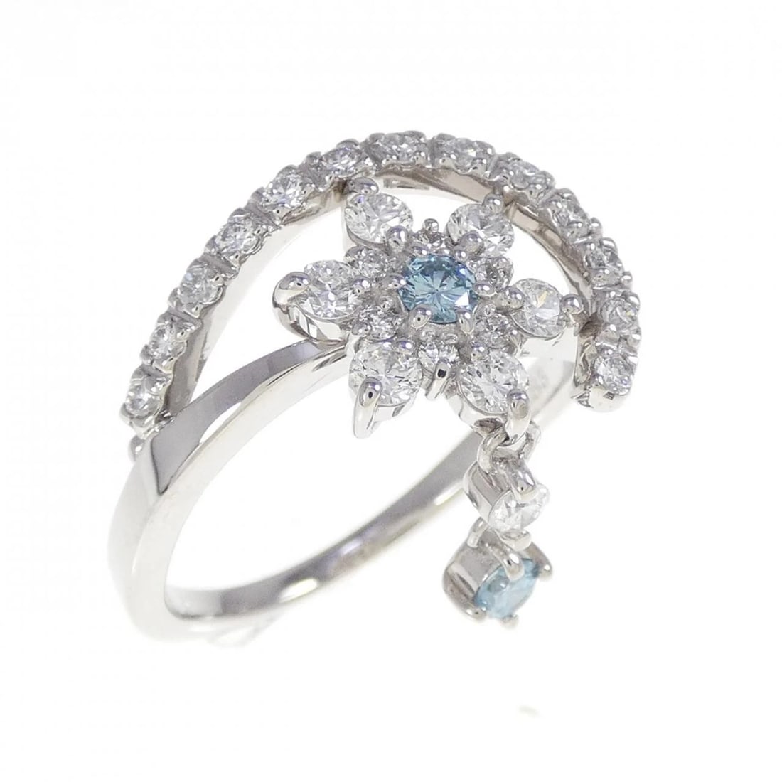 K18WG DIAMOND RING: K18WG Diamond Ring Brand: Unbranded Type/Style: Diamond ring Material: K18WG, Color: White Gold Size: US 8.5 Accessories: None Accessories Notice: When purchasing pre-owned goods, please refer to the