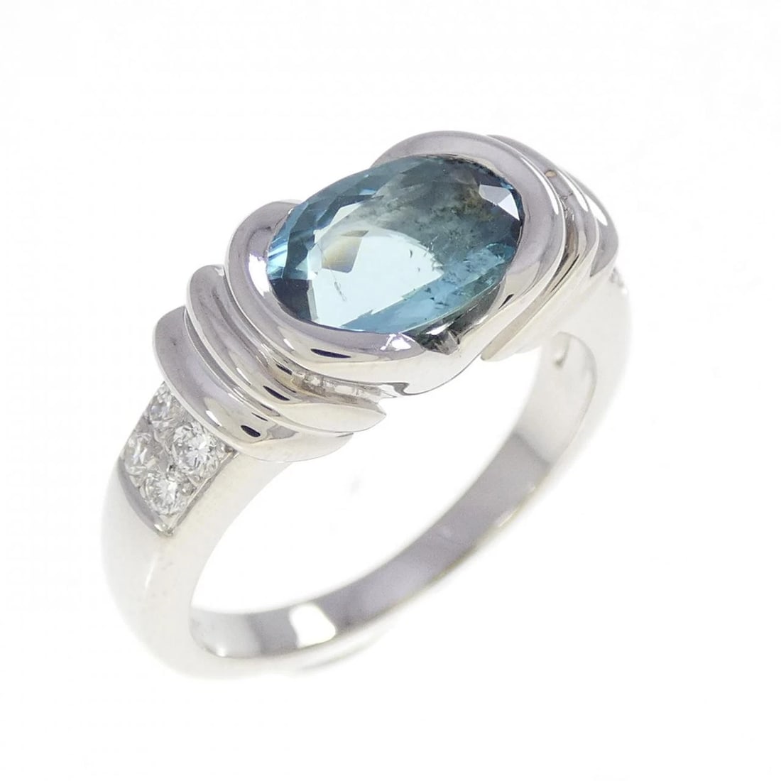 K18WG TOURMALINE RING: K18WG tourmaline ring Brand: Unbranded Type/Style: tourmaline ring Material: 18k White Gold, Main Stone/Creation tourmaline Color: White Gold Size: US 5 1/4 Accessories: None Accessories Notice: When