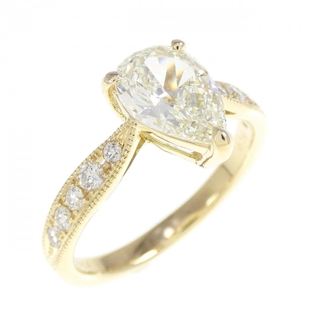 K18YG DIAMOND RING: K18YG Diamond Ring Brand: Unbranded Type/Style: Ring Material: K18YG, Color: Yellow Gold Size: US 5 3/4 Accessories: None Accessories Notice: When purchasing pre-owned goods, please refer