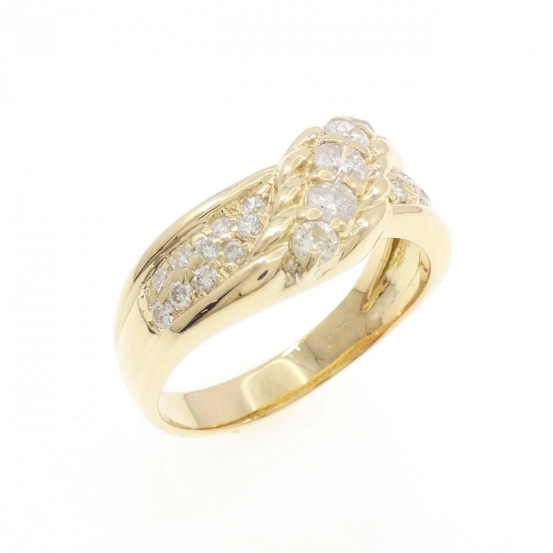 K18YG DIAMOND RING: K18YG Diamond Ring Brand: Unbranded Type/Style: Diamond Ring Material: 18K Yellow Gold, Color: Yellow Gold Size: US 7 1/4 Accessories: None Accessories Notice: When purchasing pre-owned go