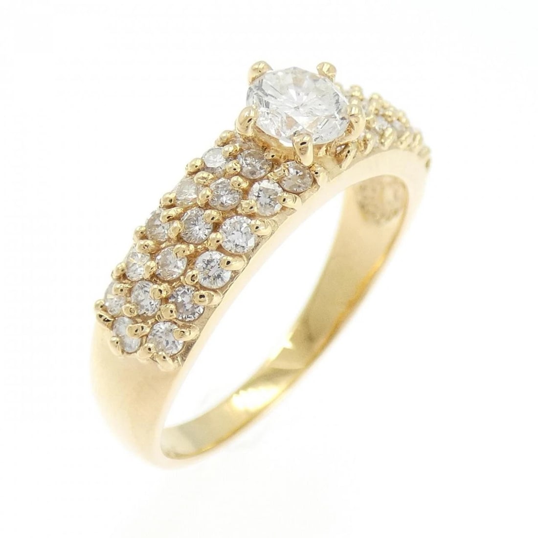 K18YG DIAMOND RING: K18YG Diamond Ring Brand: Unbranded Type/Style: Diamond Ring Material: K18YG, Color: Yellow Gold Size: US 6 1/4 Accessories: None Accessories Notice: When purchasing pre-owned goods, pleas