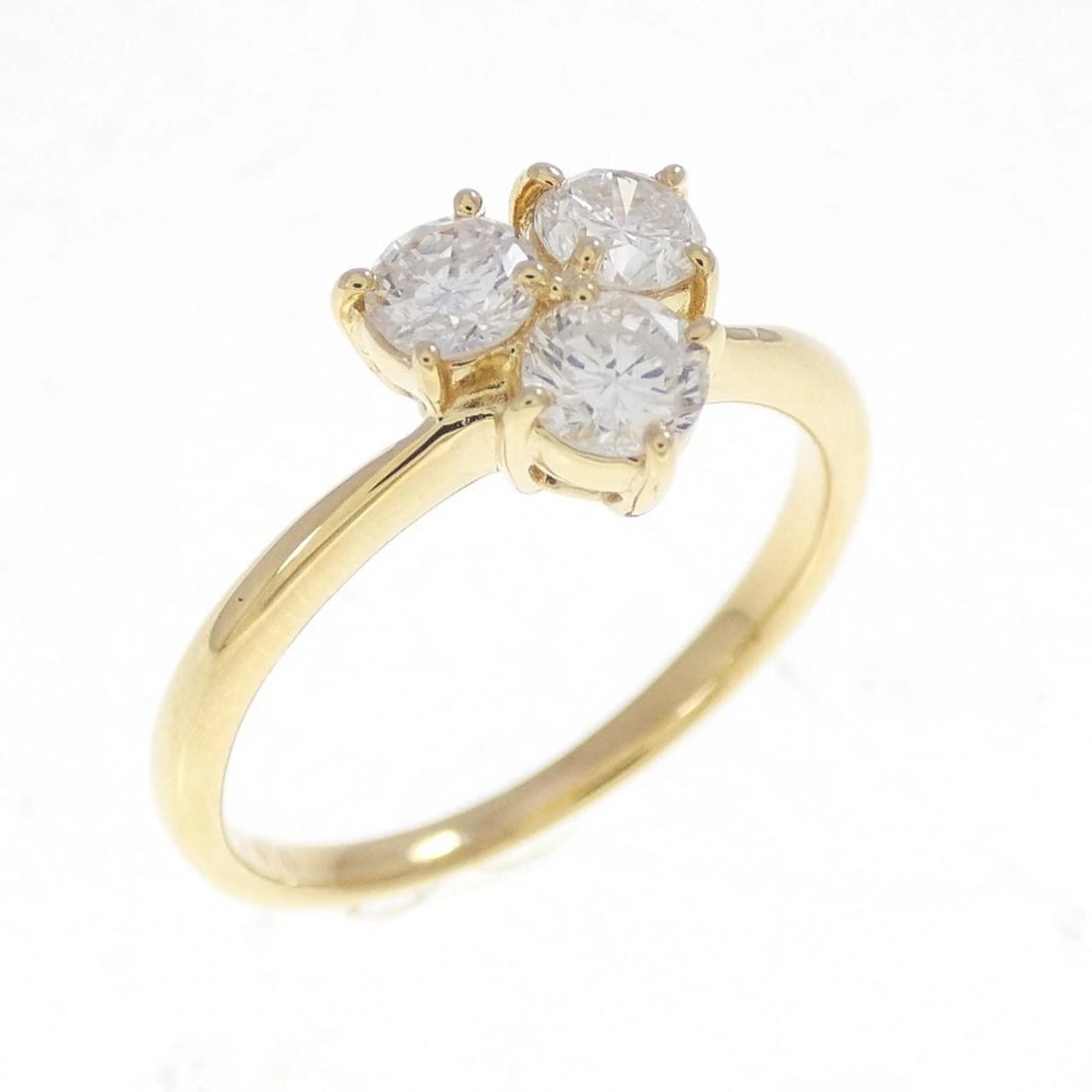 K18YG DIAMOND RING: K18YG Diamond Ring Brand: Unbranded Type/Style: Diamond Ring Material: K18YG, Main Stone/Creation Natural Color: Yellow gold Size: US 5 Accessories: None Accessories Notice: When purchasing pre-owned