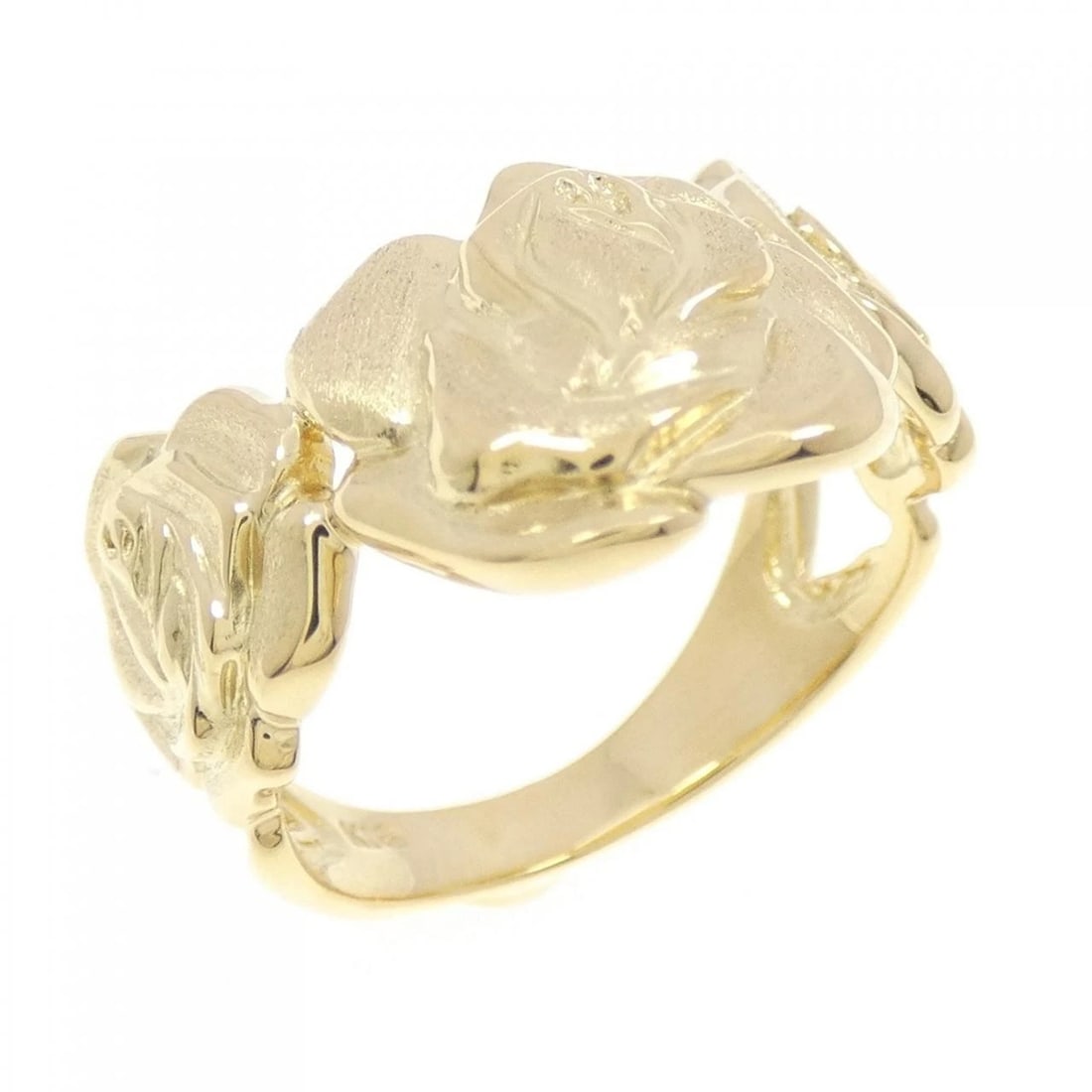 K18YG ROSE RING: K18YG Rose Ring Brand: Unbranded Type/Style: Ring Material: 18K Yellow Gold, Color: Yellow Gold Size: US 6 1/4 Accessories: None Accessories Notice: When purchasing pre-owned goods, please refer to