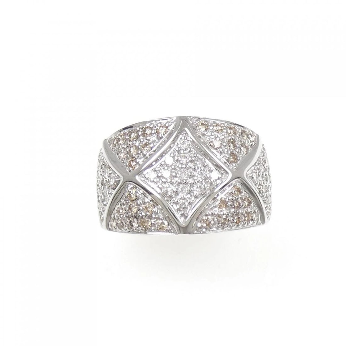 K18WG DIAMOND RING - 2