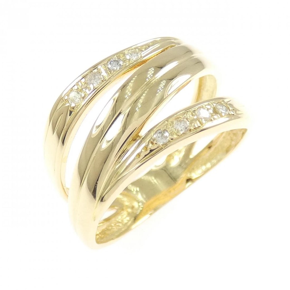 K18YG DIAMOND RING: K18YG Diamond Ring Brand: Unbranded Type/Style: Diamond Ring Material: K18YG, Main Stone/Creation Natural Color: Yellow Gold Size: US 6 Accessories: None Accessories Notice: When purchasin