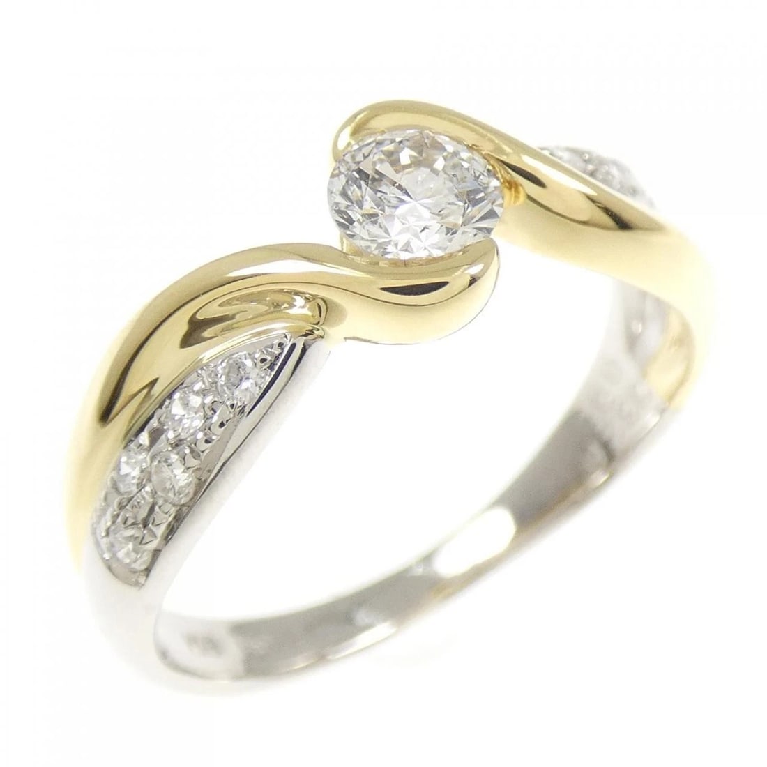 K18YG/PT900 DIAMOND RING: K18YG/PT900 Diamond Ring Brand: Unbranded Type/Style: Diamond Ring Material: 18K Yellow GoldPlatinum900, Color: Platinum Yellow Gold Size: US 7 Accessories: None Accessories Notice: When purchasing