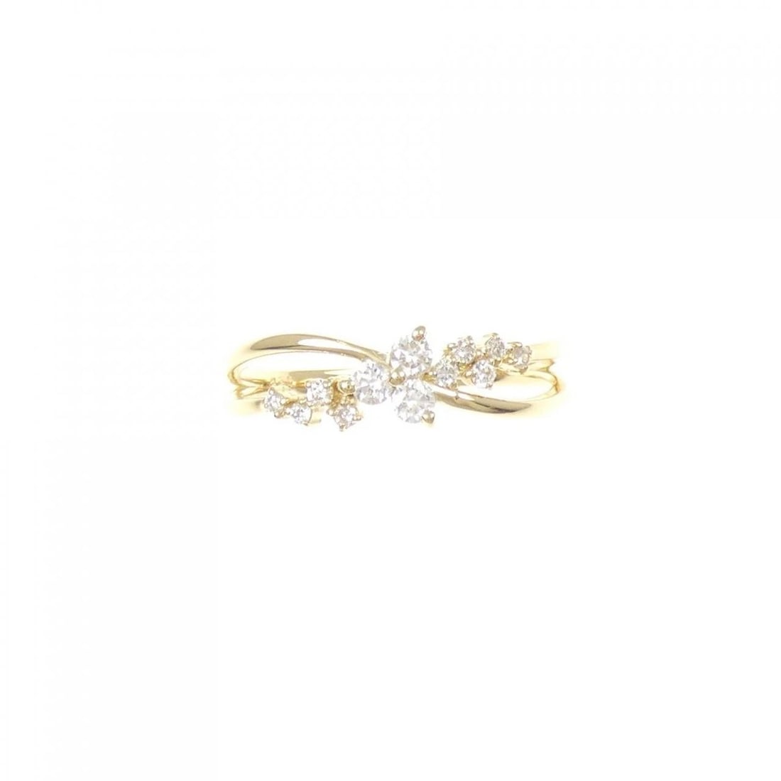 K18YG DIAMOND RING: K18YG Diamond Ring Brand: Unbranded Type/Style: Diamond Ring Material: K18YG, Main Stone/Creation Natural Color: Yellow Gold Size: US 6 1/2 Accessories: None Accessories Notice: When purchasing