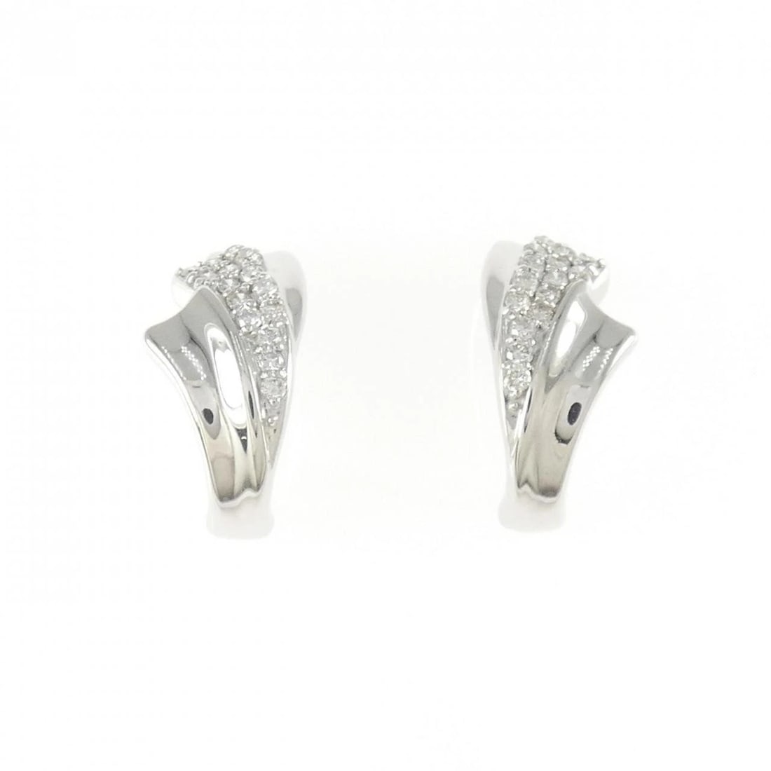 K18WG DIAMOND PIERCE: K18WG Diamond Pierce Brand: Unbranded Type/Style: Diamond Pierce/Earring Material: 18k White Gold, Color: White Gold Size: Actual Size Approximate dimensions (height x width): 16.0cm x 8.8cm