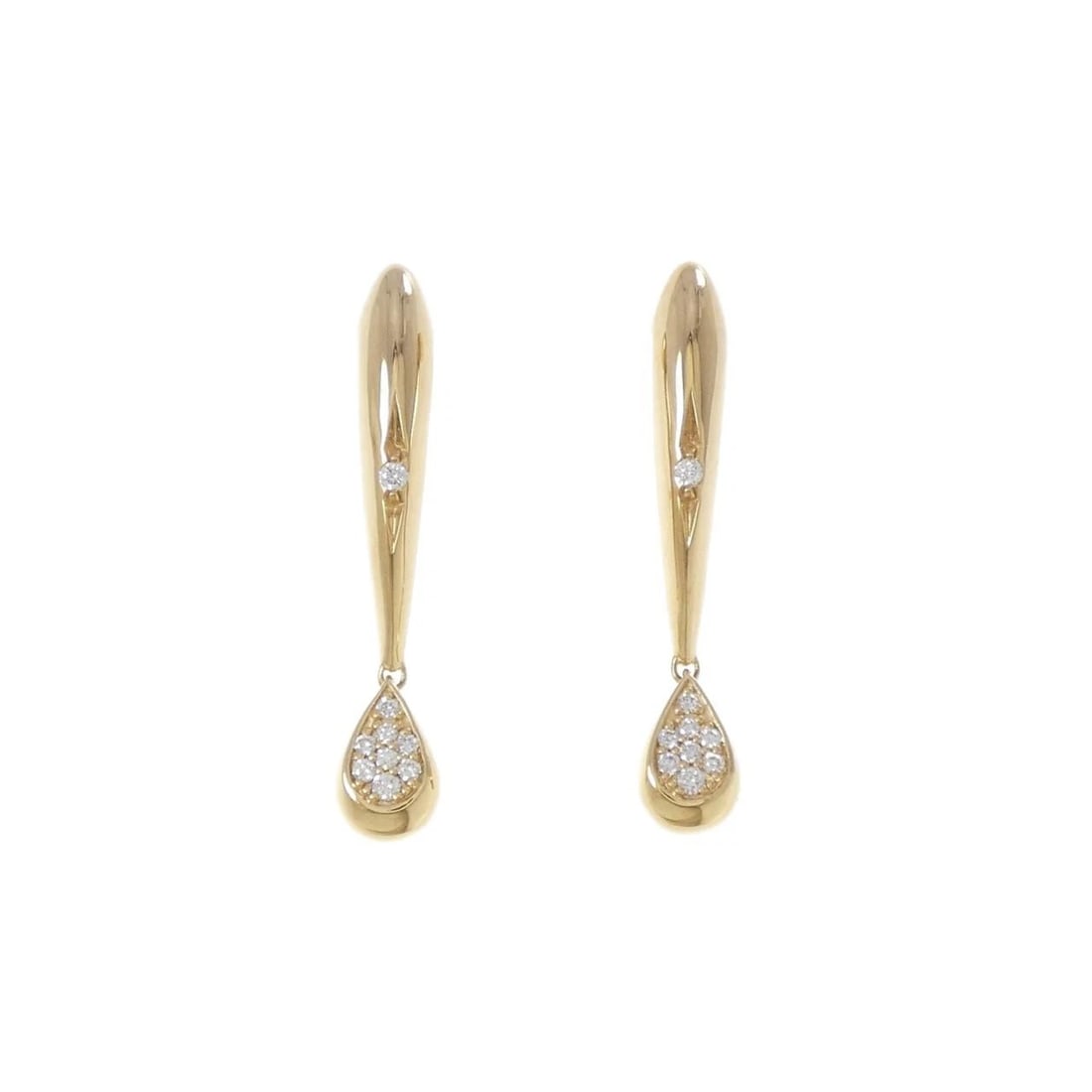 K18YG DIAMOND PIERCE7: K18YG Diamond Pierce7 Brand: Unbranded Type/Style: Diamond Pierce/Earring Material: K18 yellow gold, Color: Yellow Gold Size: Actual Size Approx. height x width: 30.9mm x 5.5mm Accessories: None