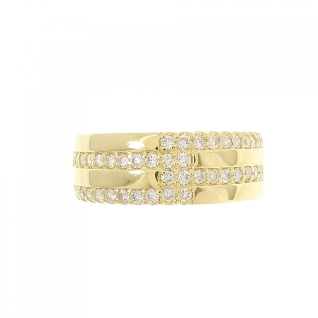 K18YG DIAMOND RING: K18YG Diamond Ring Brand: Unbranded Type/Style: Diamond ring Material: K18YG, Color: Yellow gold Size: US 5 1/4 Accessories: None Accessories Notice: When purchasing pre-owned goods, please refer to