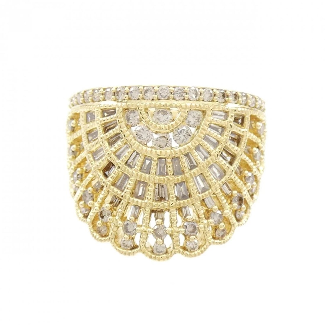 K18YG DIAMOND RING - 2