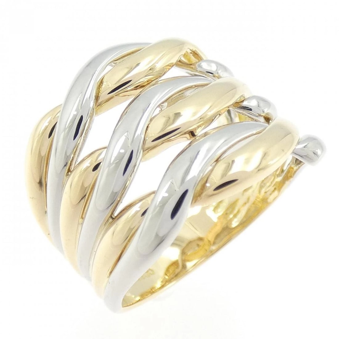K18YG/PT900 RING: K18YG/PT900 ring Brand: Unbranded Type/Style: Ring Material: 18k yellow gold / Platinum 900, Color: YG,Silver Size: US 6 Accessories: None Accessories Notice: When purchasing pre-owned goods, please