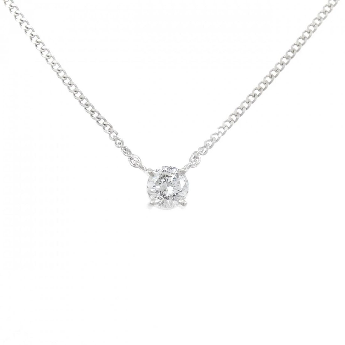 PT850 SOLITAIRE DIAMOND NECKLACE: PT850 Solitaire Diamond Necklace Brand: Unbranded Type/Style: Diamond Necklace Material: PT850, Main Stone/Creation Natural Color: Platinum Size: Actual SizePendant length approx. x width approx.: