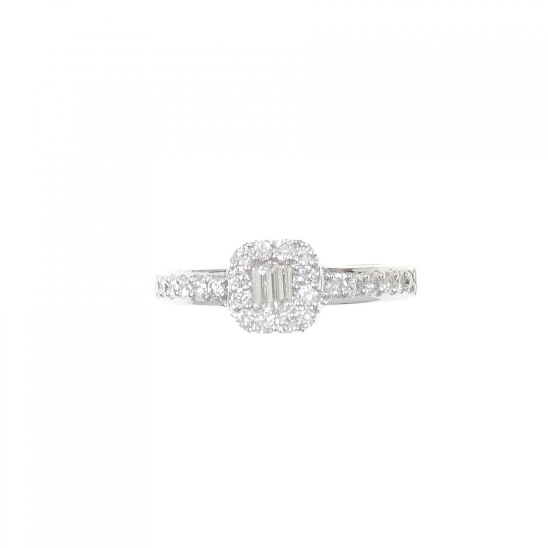 K18WG DIAMOND RING - 2
