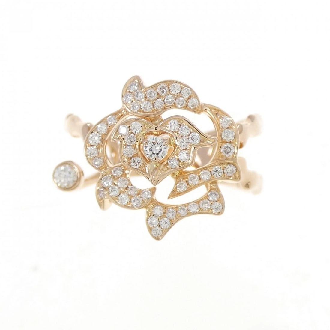 K18PG ROSE DIAMOND RING - 2