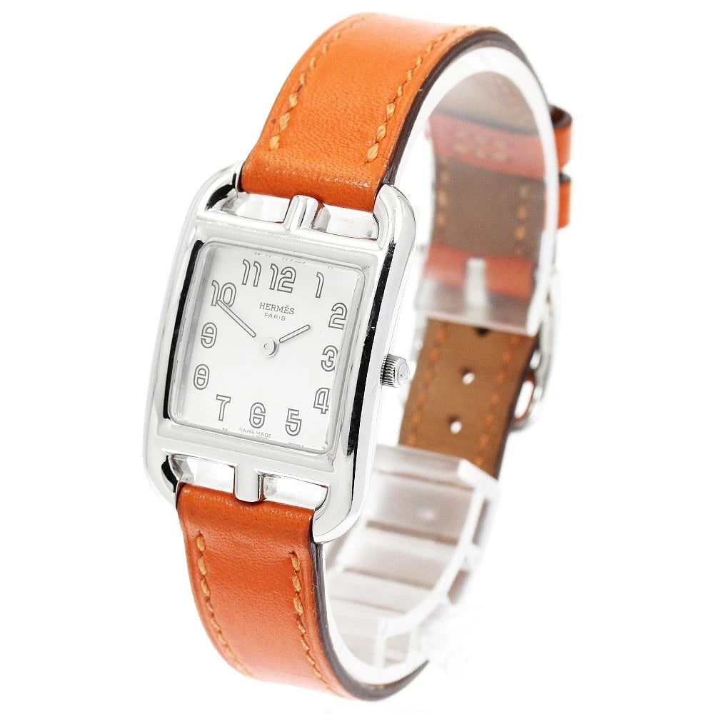 HERMES CAPE COD SILVER DIAL QUARTZ WATCH - 2