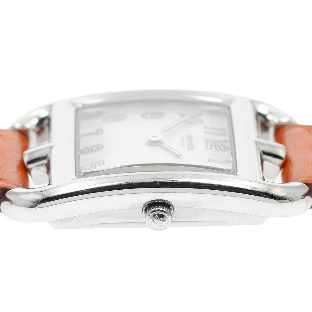 HERMES CAPE COD SILVER DIAL QUARTZ WATCH - 3