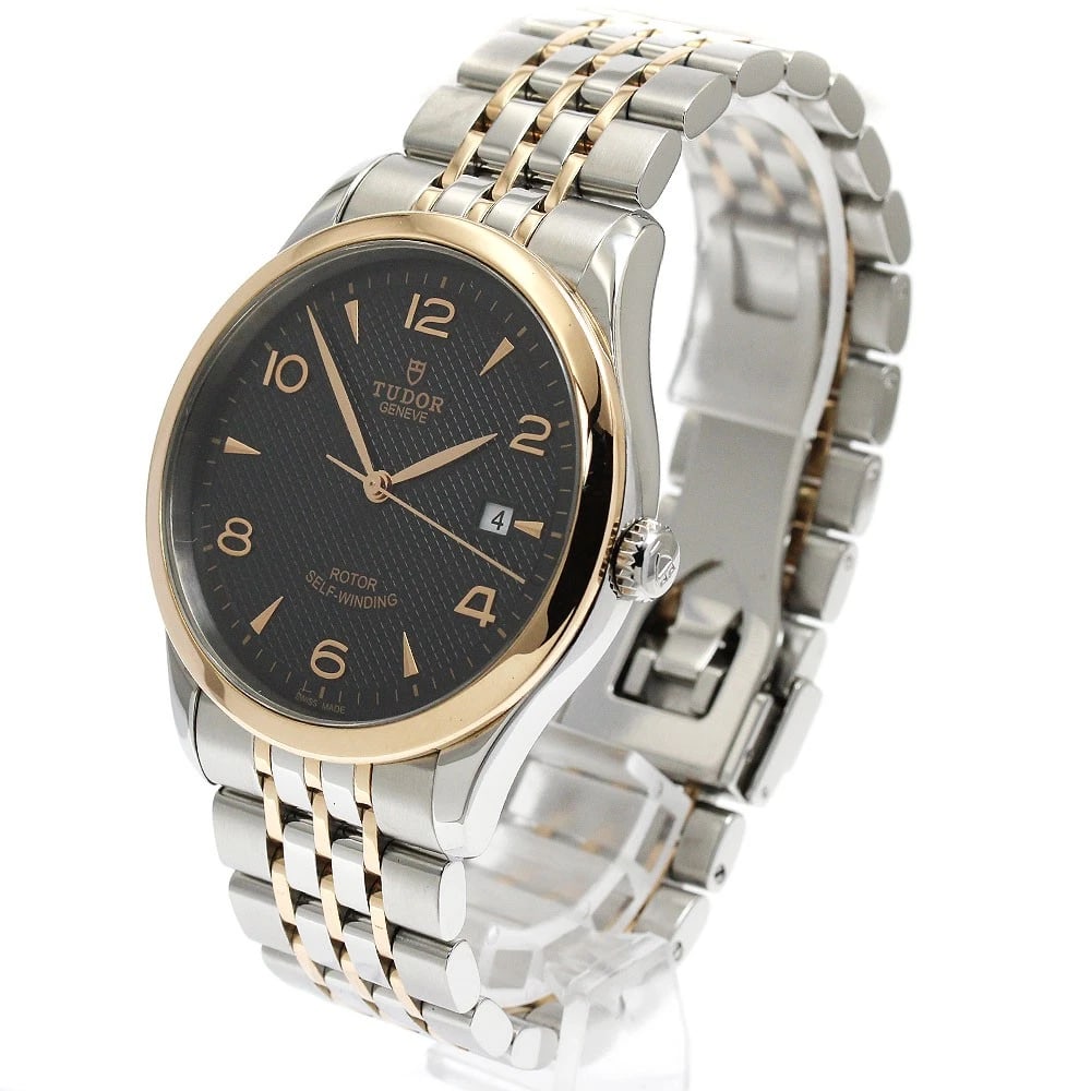 TUDOR DATE BLACK DIAL AUTOMATIC WATCH - 2
