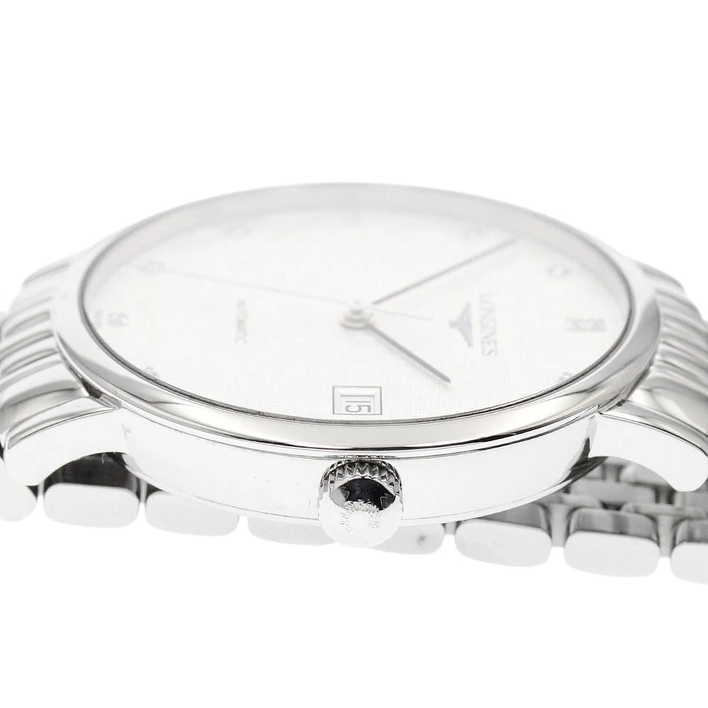 LONGINES ELEGANT COLLECTION DATE DIAMOND AUTOMATIC WATCH - 3