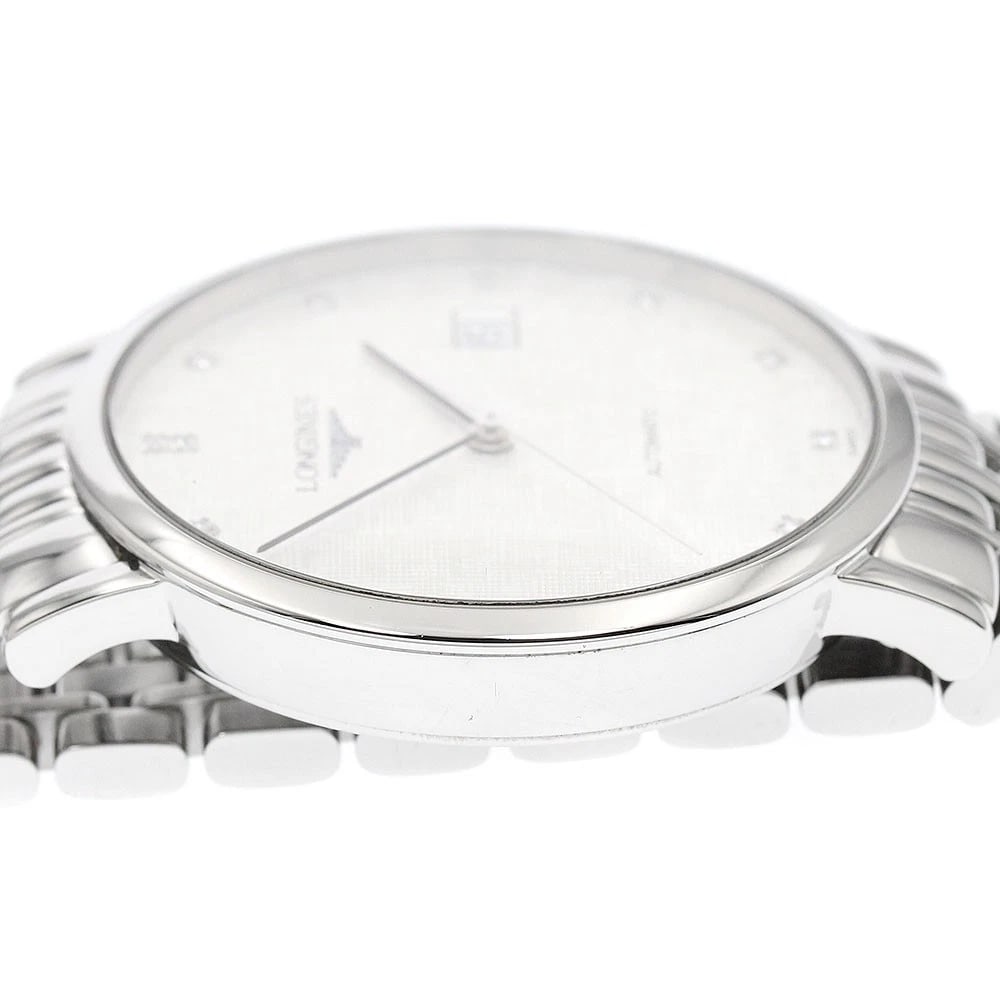 LONGINES ELEGANT COLLECTION DATE DIAMOND AUTOMATIC WATCH - 4