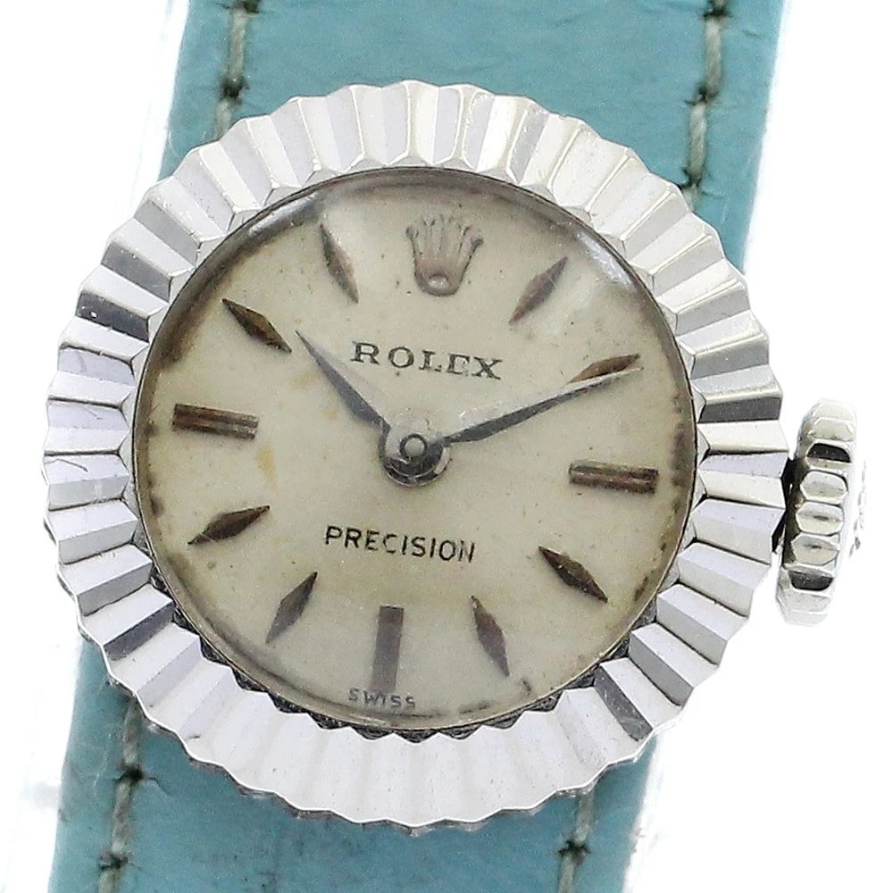 ROLEX PRECISION SILVER DIAL HAND WINDING WATCH (1 of 2)