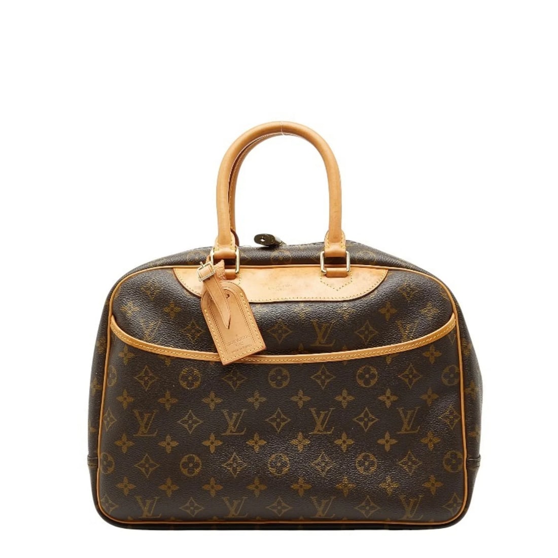 LOUIS VUITTON MONOGRAM DEAUVILLE HANDBAG BROWN LEATHER WOMEN: Louis Vuitton Monogram Deauville Handbag Brown Leather Women Brand: Louis Vuitton Type/Style: Handbag Material: PVC , Leather Color: Brown Size: (HxWxD)24.5cm x 34cm x 13cm / 9.64'' x 13.38'' x 5.11''