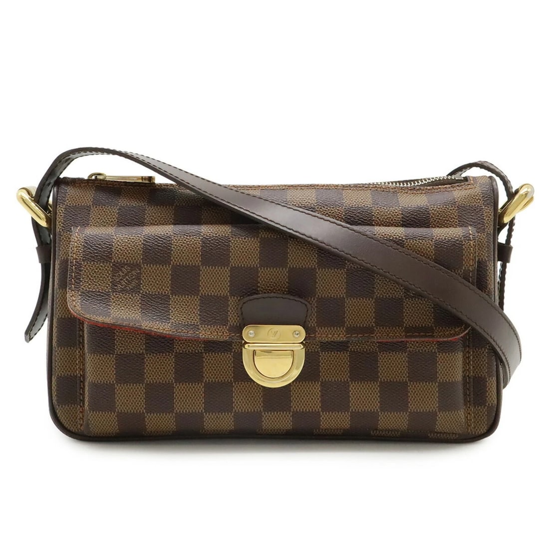LOUIS VUITTON DAMIER RAVELLO GM SHOULDER BAG WITH LONG STRAP: LOUIS VUITTON Damier Ravello GM Shoulder Bag with Long Strap Brand: Louis Vuitton Type/Style: Shoulder bag Material: PVC Color: Brown Size: (HxWxD) 15.5cm x 25.5cm x 8cm / 6.1'' x 10.03'' x 3.14''