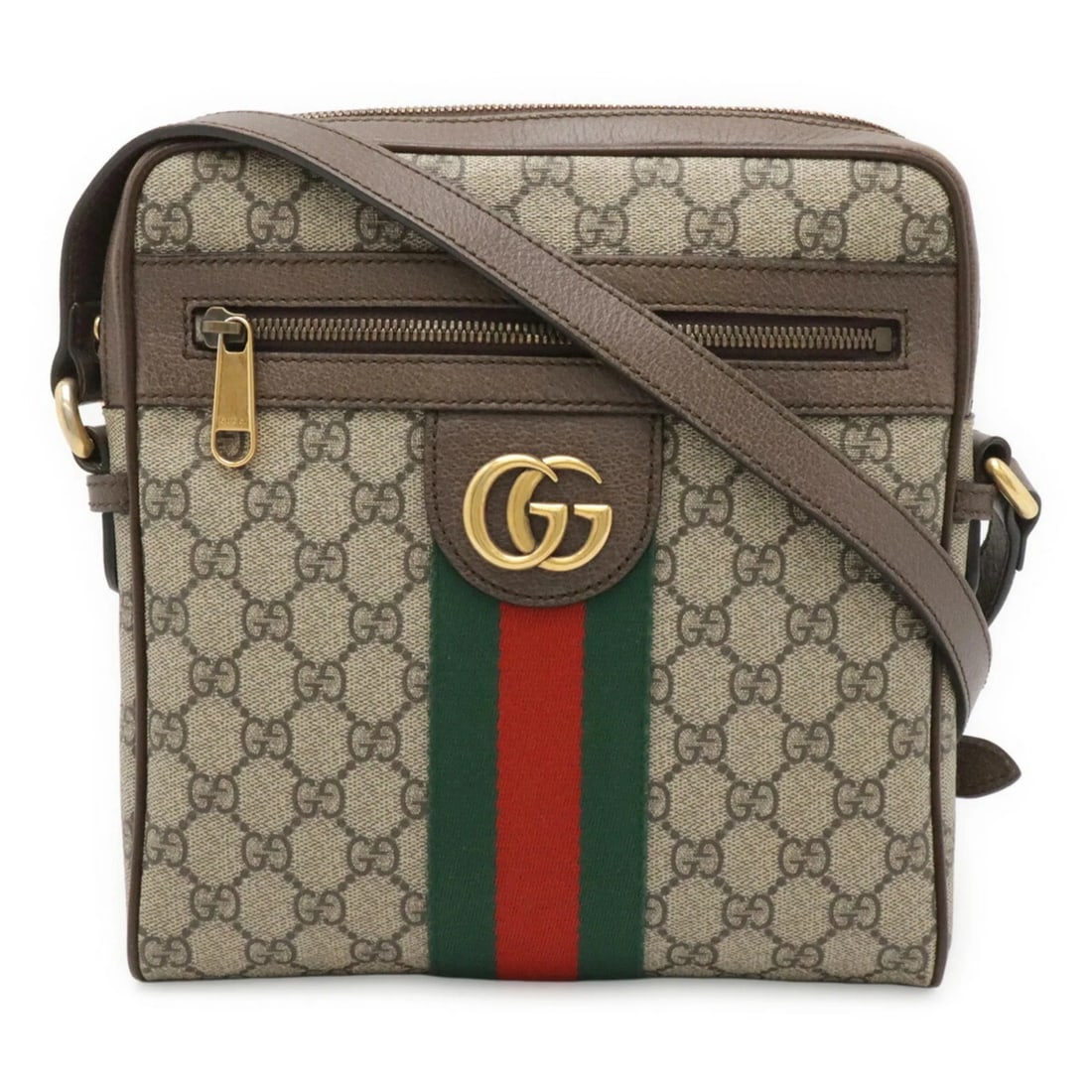 GUCCI OPHIDIA GG SMALL HANDBAG, SUPREME SHERRY LINE LEATHER, BEIGE: GUCCI Ophidia GG Small Handbag, Supreme Sherry Line Leather, Beige Brand: Gucci Type/Style: Handbag Material: GG Supreme , Leather Color: Beige, Green, Red color Size: (HxWxD) 24cm x 23cm x 5cm / 9.44