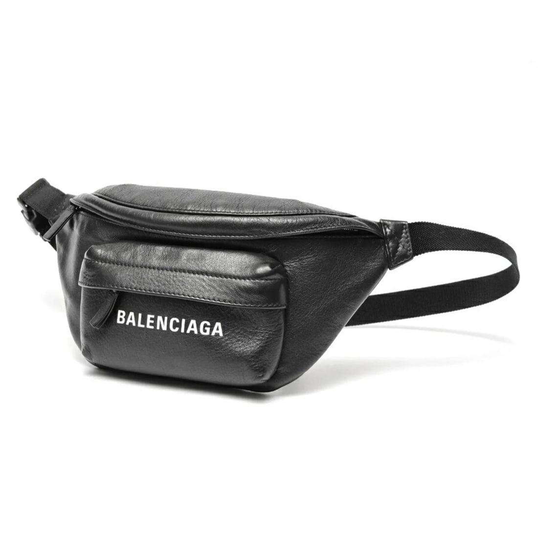 BALENCIAGA EVERYDAY BELT BAG BODY LEATHER BLACK: Balenciaga Everyday Belt Bag Body Leather Black Brand: Balenciaga Type/Style: Fanny pack Material: Leather Color: Black Size: (HxWxD) 13cm x 25cm x 6cm / 5.11'' x 9.84'' x 2.36'' Accessories: None