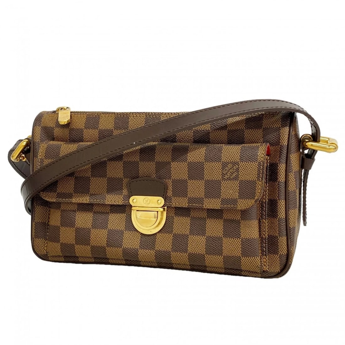 LOUIS VUITTON DAMIER RAVELLO GM SHOULDER BAG EBENE: Louis Vuitton Damier Ravello GM Shoulder Bag Ebene Brand: Louis Vuitton Type/Style: Shoulder bag Material: Damier Canvas, Leather Color: Ebene Size: (HxWxD) 16cm x 26cm x 8cm / 6.29'' x 10.23'' x 3.14