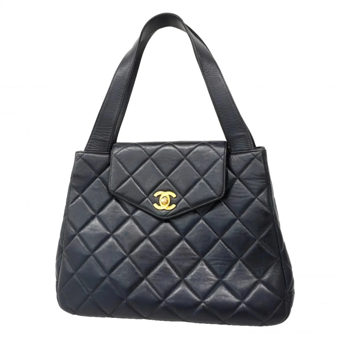 CHANEL MATELASSE LAMBSKIN HANDBAG, BLACK,: Chanel Matelasse Lambskin Handbag, Black, Brand: Chanel Type/Style: Handbag Material: Leather Color: Black Size: (HxWxD) 22cm x 29cm x 8cm / 8.66'' x 11.41'' x 3.14'' Accessories: None Acc