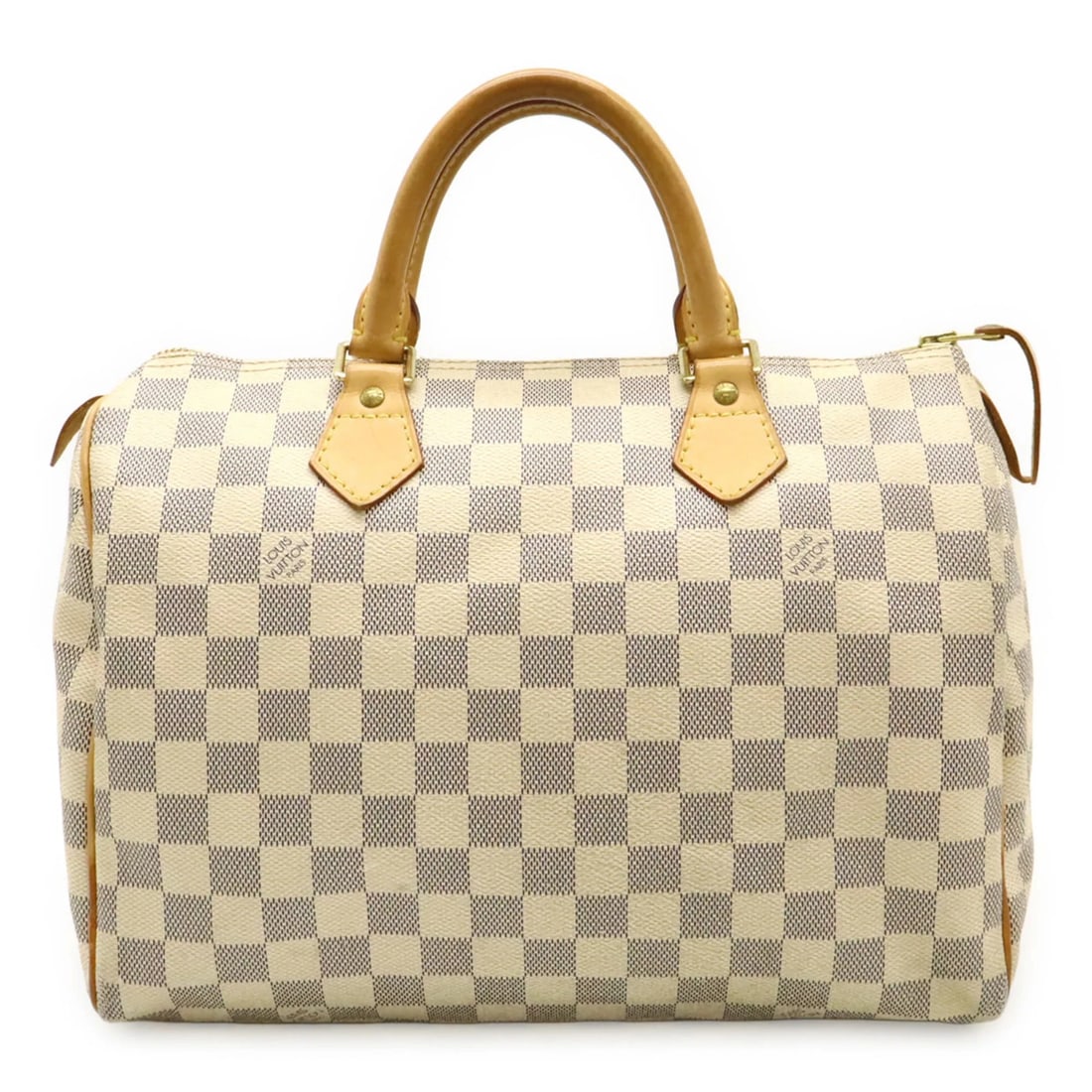 LOUIS VUITTON DAMIER AZUR SPEEDY 30 HANDBAG: LOUIS VUITTON Damier Azur Speedy 30 Handbag Brand: Louis Vuitton Type/Style: Boston bag, Handbag Material: Damier Azur , Canvas , PVC , Coated canvas Color: Ivory Size: (HxWxD) 21.5cm x 30.5cm x 17.5c